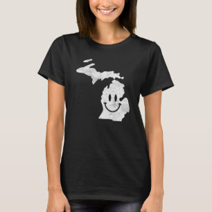 Smiling In Mi U2013 Michigan Happy Face T-Shirt