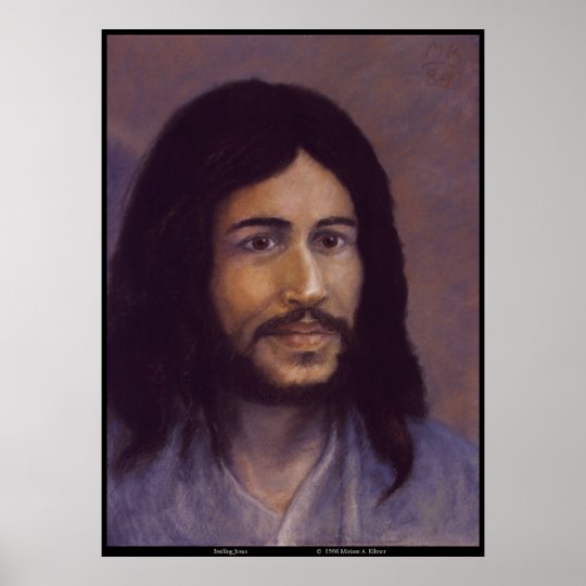 Smiling Jesus, Jewish Jesus image Poster | Zazzle.ca