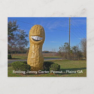 Smiling Jimmy Carter Peanut - Plains Georgia Postcard