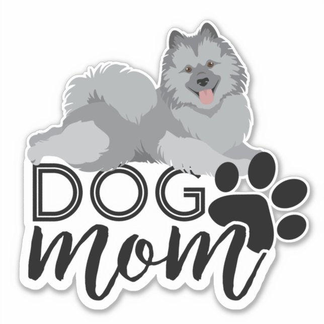 Smiling Keeshond Dog Mom Graphic (Front)