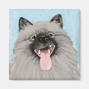 Smiling Keeshond Magnet