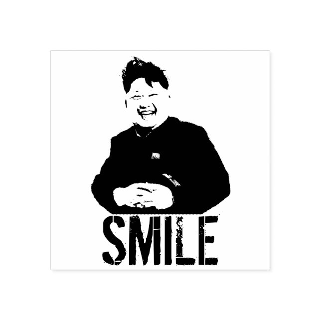 Smiling Kim Jong Un Rubber Stamp (Imprint)