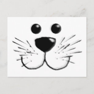 Smiling Kitty Cat Face Postcard
