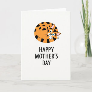 Smiling Kitty Mothers Day Card