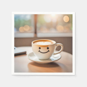 Smiling Latte By Sunny Window Napkin