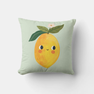 Smiling Lemon Pillow – Cute Fruit Nursery & Kids 