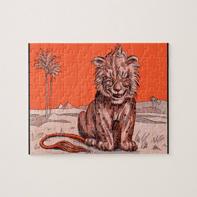 smiling lion jigsaw puzzle (Horizontal)