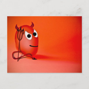 Smiling Little Devil'ed Egg Postcard