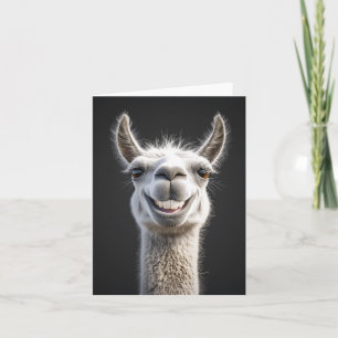 Smiling Llama Close-Up Invitation