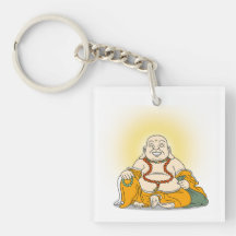 Smiling Maitreya Buddha keychain
