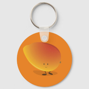 Smiling Mango Character Keychain