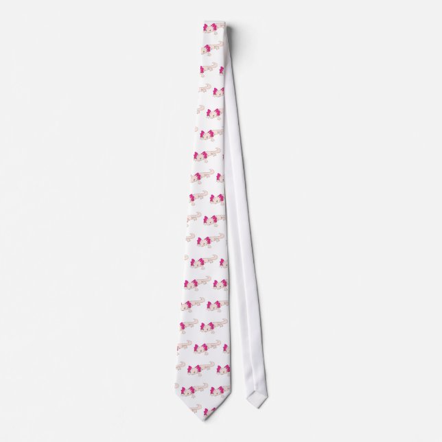 Smiling Mexican Axolotl Tie (Front)