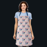 Smiling Minnie Mouse Floral Pattern Apron<br><div class="desc">Bright, cheerful, and endlessly charming, this all-over pattern features Minnie Mouse’s happy smile paired with sweet floral accents and soft pastel tones. The playful repeat design creates a fun, upbeat look that feels fresh, whimsical, and full of classic Disney joy. Perfect for customizable Zazzle products like stationery, home décor, and...</div>