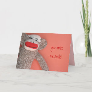 Smiling Monkey Holiday Card