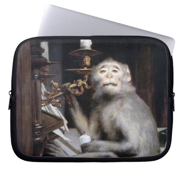 Smiling Monkey Laptop Sleeve (Front)