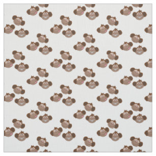 Smiling monkeys fabric