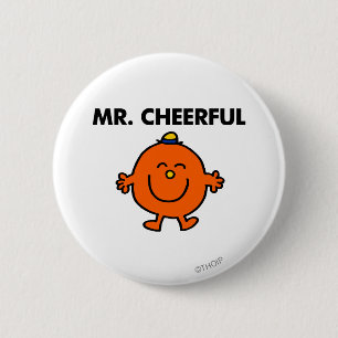 Smiling Mr. Cheerful 2 Inch Round Button