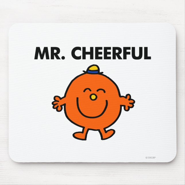 Smiling Mr. Cheerful Mouse Pad (Front)