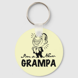 Smiling New Grampa T-shirts and Gifts Keychain
