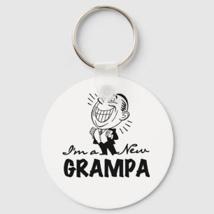 Smiling New Grampa T-shirts and Gifts Keychain