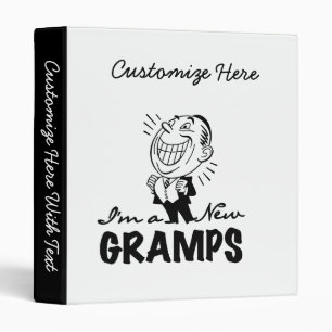 Smiling New Gramps T-shirts and Gifts Binder