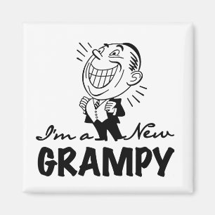 Smiling New Grampy T-shirts and Gifts Magnet