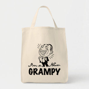 Smiling New Grampy T-shirts and Gifts Tote Bag