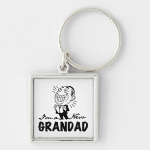 Smiling New Grandad T-shirts and Gifts Keychain