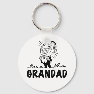 Smiling New Grandad T-shirts and Gifts Keychain