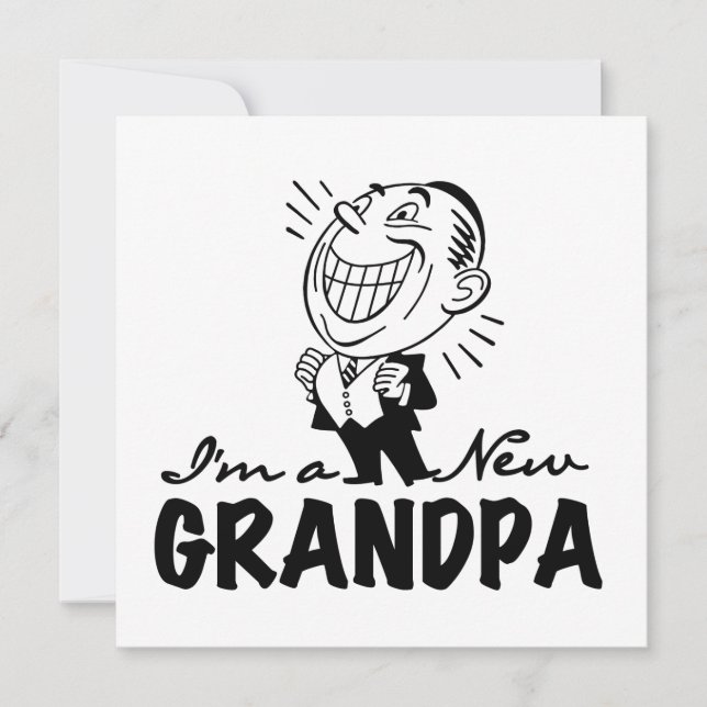 Smiling New Grandpa T-shirts and Gifts (Front)