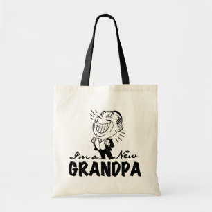 Smiling New Grandpa T-shirts and Gifts Tote Bag