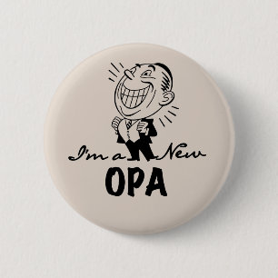 Smiling New Opa T-shirts and Gifts 2 Inch Round Button