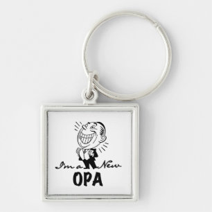Smiling New Opa T-shirts and Gifts Keychain