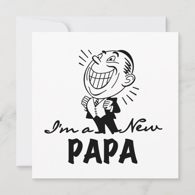 Smiling New Papa T-shirts and Gifts (Front)