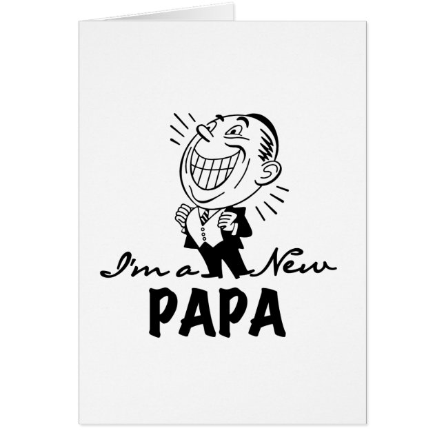 Smiling New Papa T-shirts and Gifts (Front)