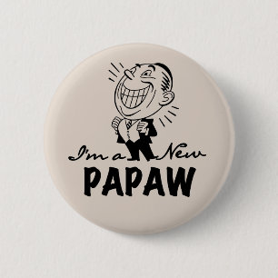 Smiling New Papaw Tshirts and Gifts 2 Inch Round Button