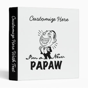 Smiling New Papaw Tshirts and Gifts Binder