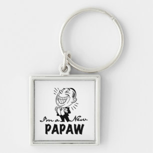 Smiling New Papaw Tshirts and Gifts Keychain