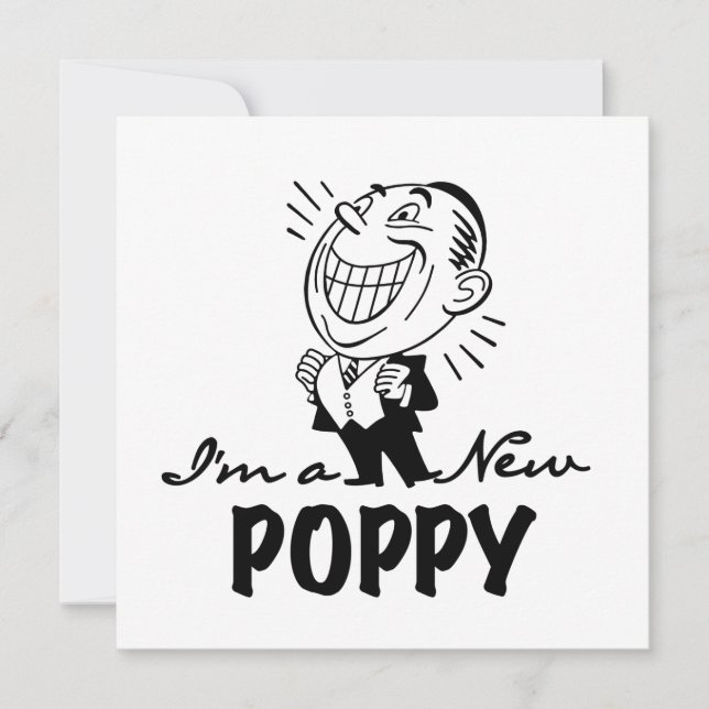 Smiling New Poppy T-shirts and Gifts Announcement (Front)