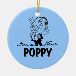 Smiling New Poppy T-shirts and Gifts Ceramic Ornament