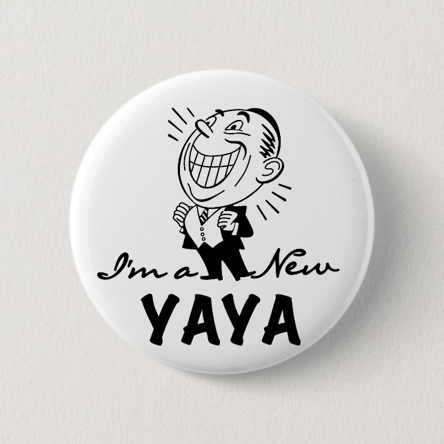 Smiling New Yaya Tshirts and Gifts 2 Inch Round Button (Front)