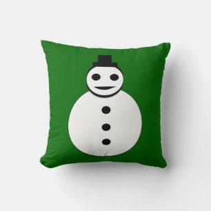 Smiling Noël Snowman Coussin