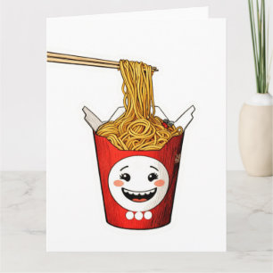Smiling noodles card