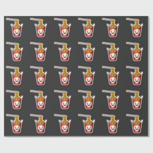 Smiling noodles wrapping paper