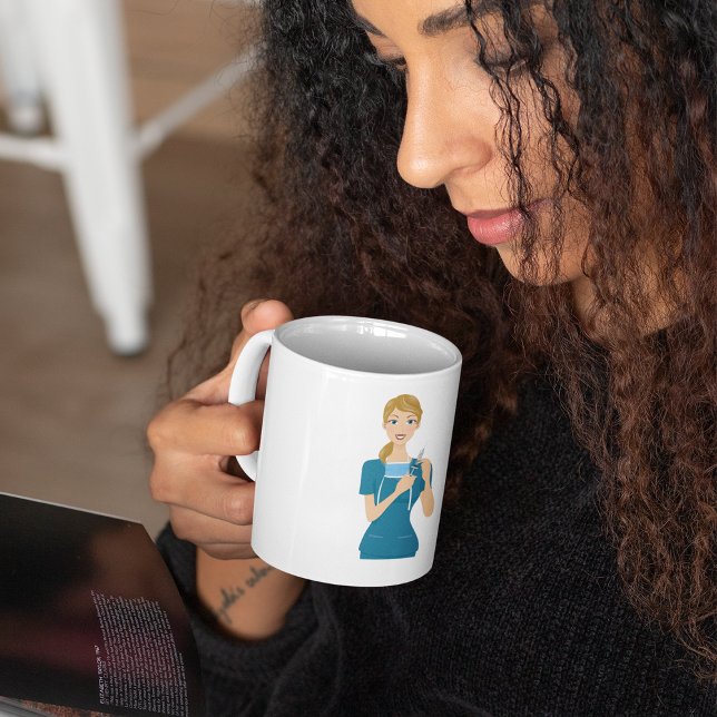 Smiling Nurse with Syringe  Coffee Mug (Creator Uploaded)