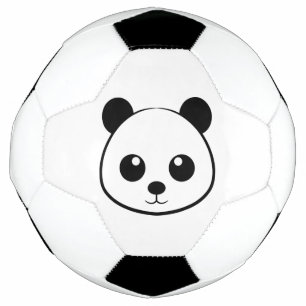 Smiling  panda face soccer ball