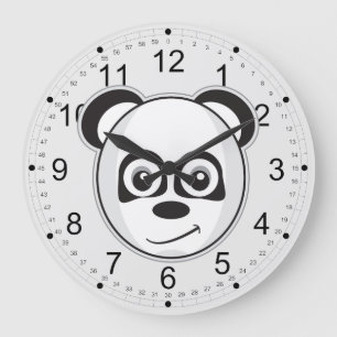 Smiling Panda Large Clock