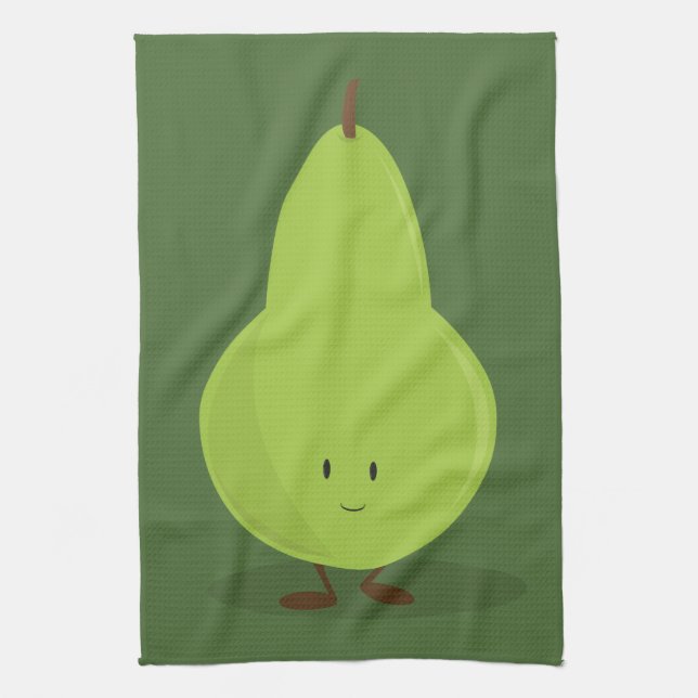 Smiling Pear Kitchen Towel (Vertical)