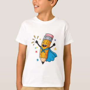 Smiling Pencil Crew – Fun Learning & Art-Colourfu T-Shirt