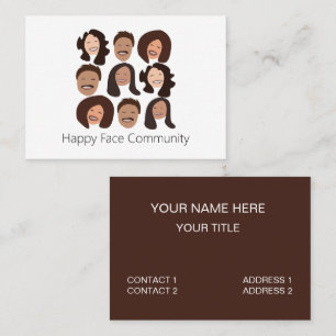 Smiling People Happy Face Community Business Card